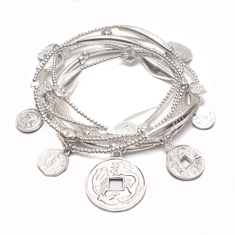 PROSPERITY Lucky Coin Bracelet 6-Stack