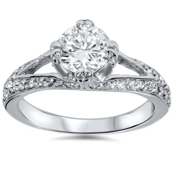 14k White Gold 1 1/10ct TDW Diamond Ring