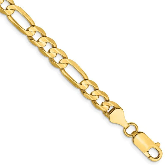 MEN'S 14KT 6MM CONCAVE FIGARO BRACELET 8 INCH