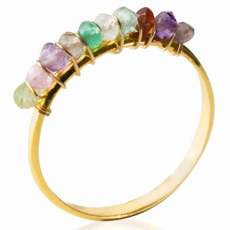 Multi-Colored Gemstone Ring