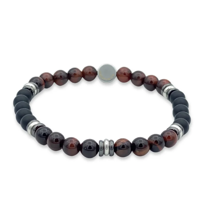 Triple Ring Gemstone Stretch Bracelet