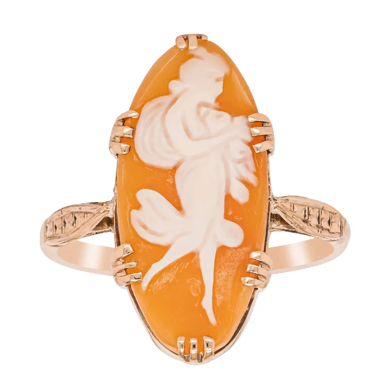 Vintage 9ct Rose Gold Cameo Ring