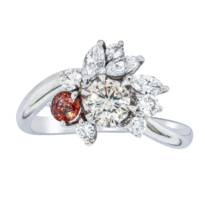 Deja Vu Platinum 1.26ct Diamond Cluster Ring