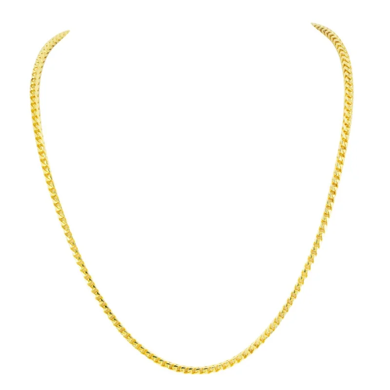 10K Gold 1.8mm Diamond Cut Solid Franco Chain