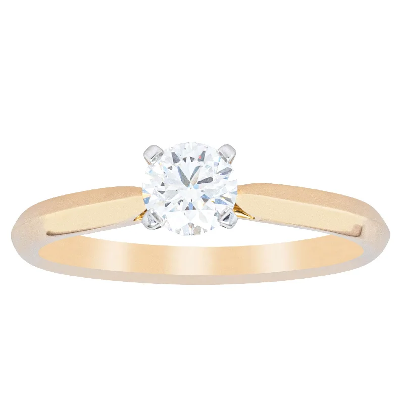 18ct Yellow Gold .40ct Diamond Venetian Ring