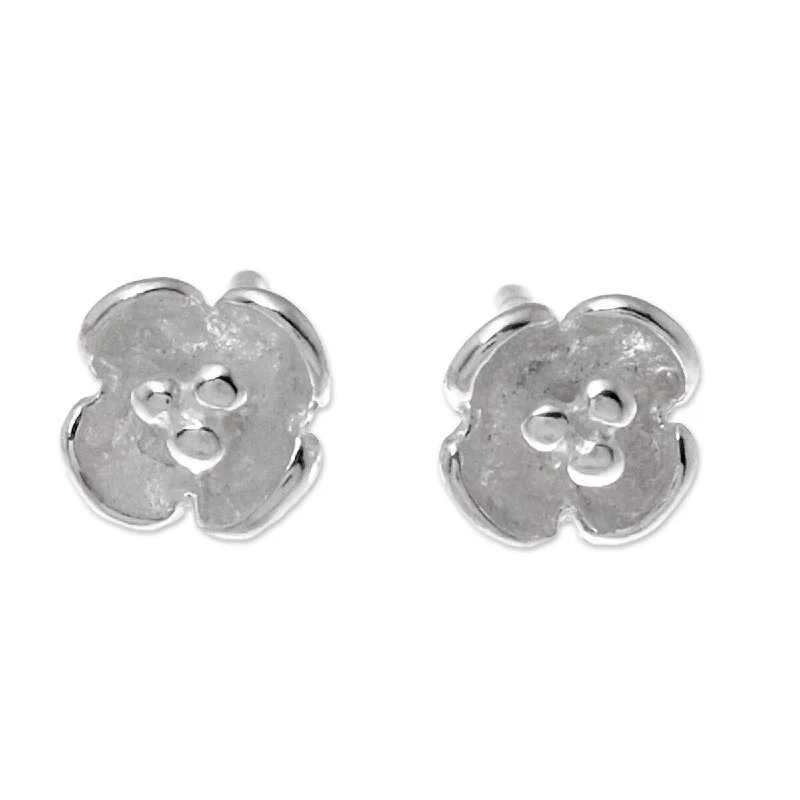 NOVICA Pollinators, Sterling silver stud earrings - 0.2*0.2