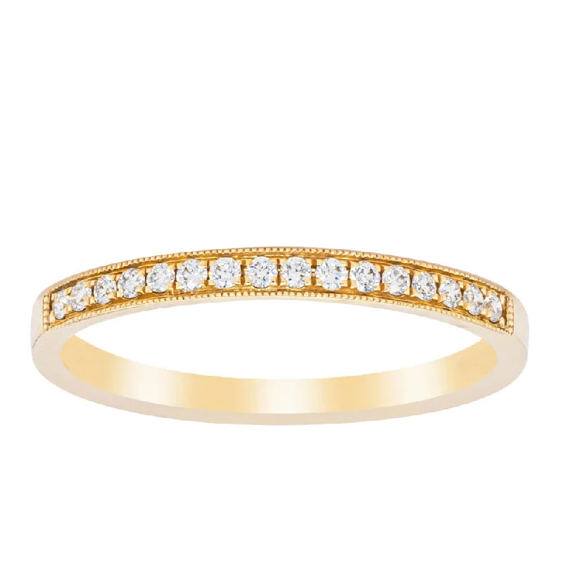 18ct Yellow Gold .12ct Diamond Aurora Band