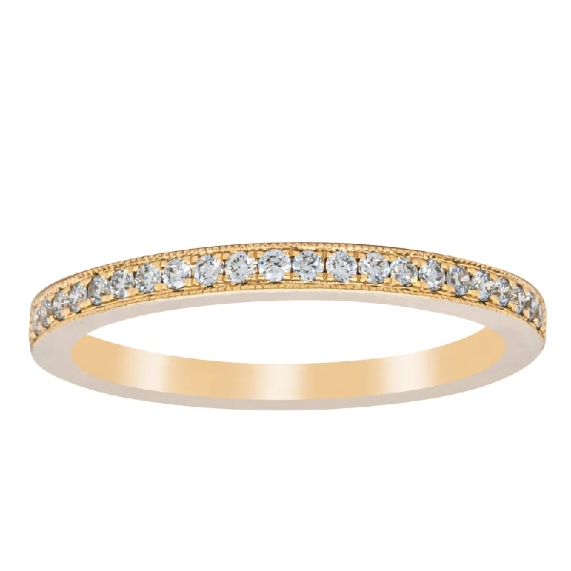 14ct Yellow Gold Diamond Phoebe band