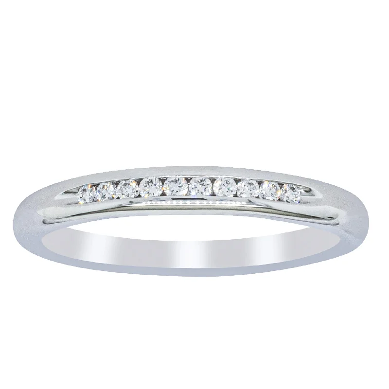 18ct White Gold .09ct Diamond Eternity Ring