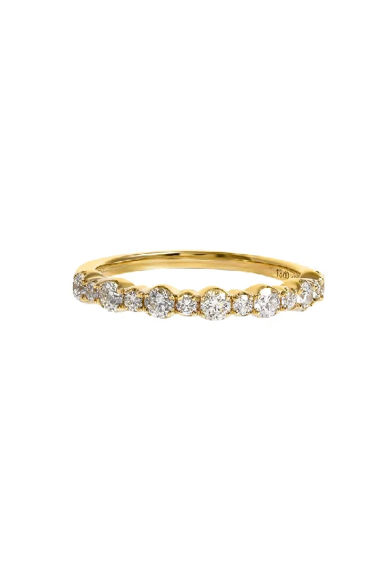 TOMEI Glimmering Grace Collection Eternity Ring, Yellow Gold 750