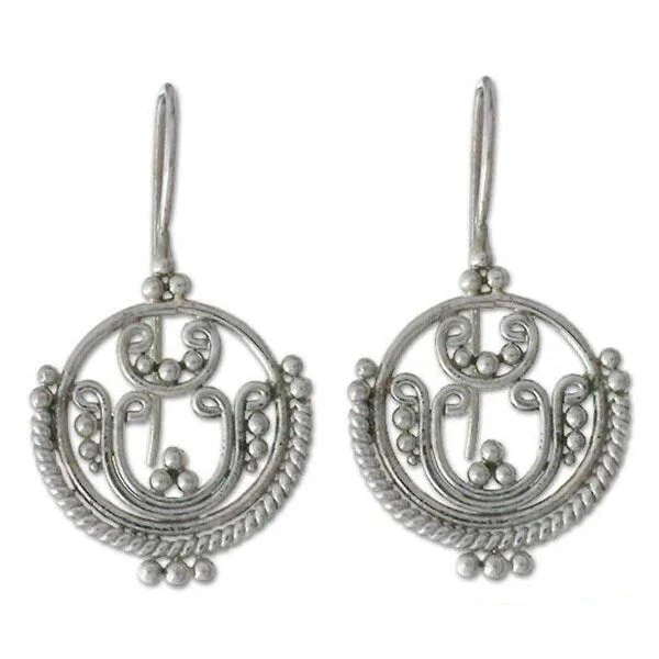 Sterling Silver 'Mystique' Dangle Earrings