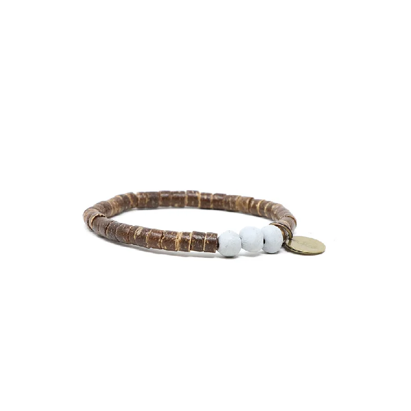 Grey Coconut Pipeline Bracelet