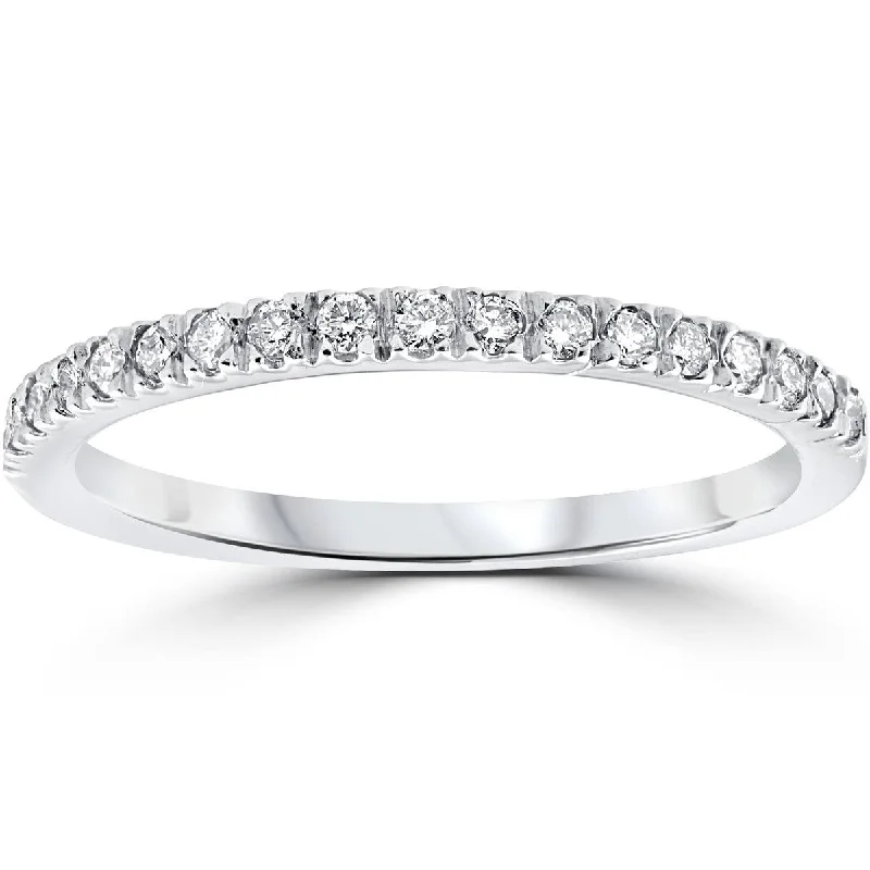 1/3ct Diamond Ring Womens Wedding Anniversary Band 10k White Gold