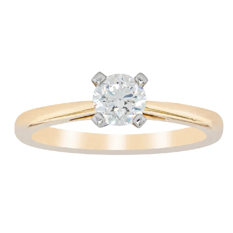 14ct Yellow Gold .50ct Diamond Luna Ring