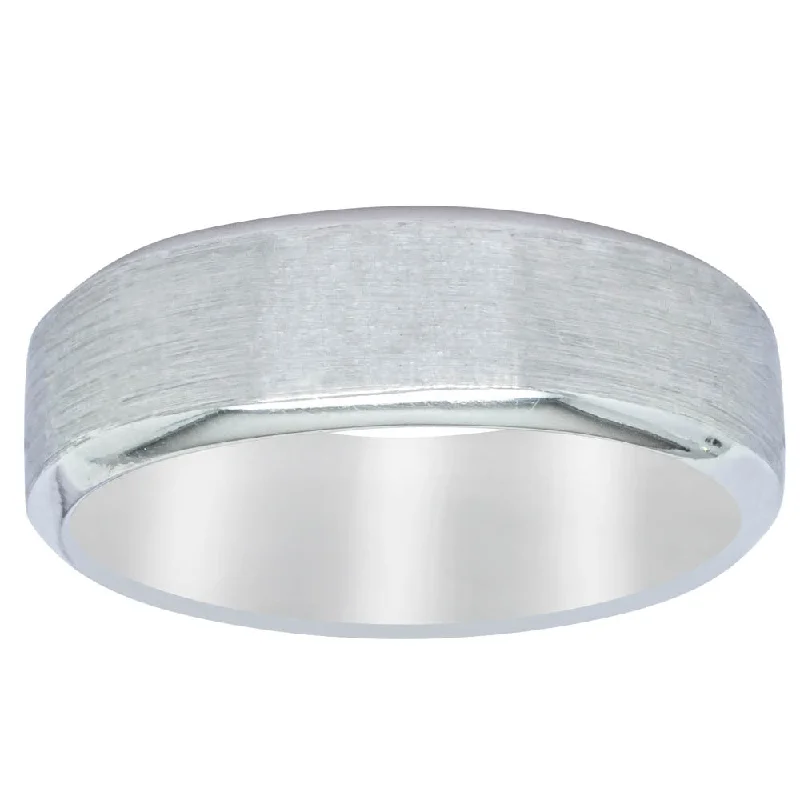 Platinum 7mm Bevelled Edge Men's Ring