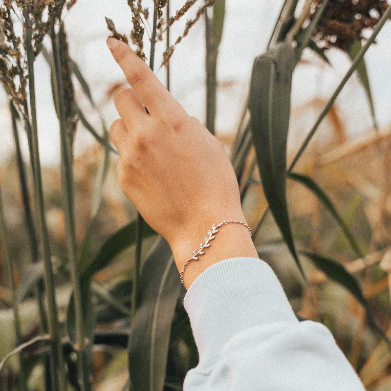 Olive Branch 925 Sterling Silver Bracelet